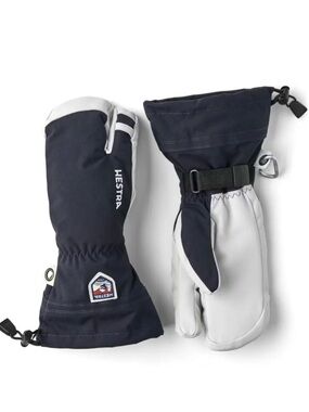 Hestra Unisex Army Leather Heli Ski 3-Finger Mitt
